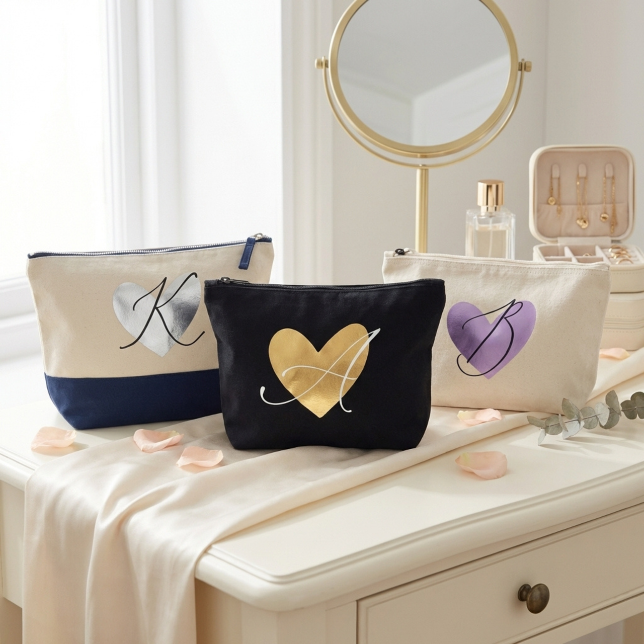 Personalized Makeup Bag with Initials