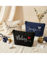 Thumbnail for Personalized Canvas Makeup Bag