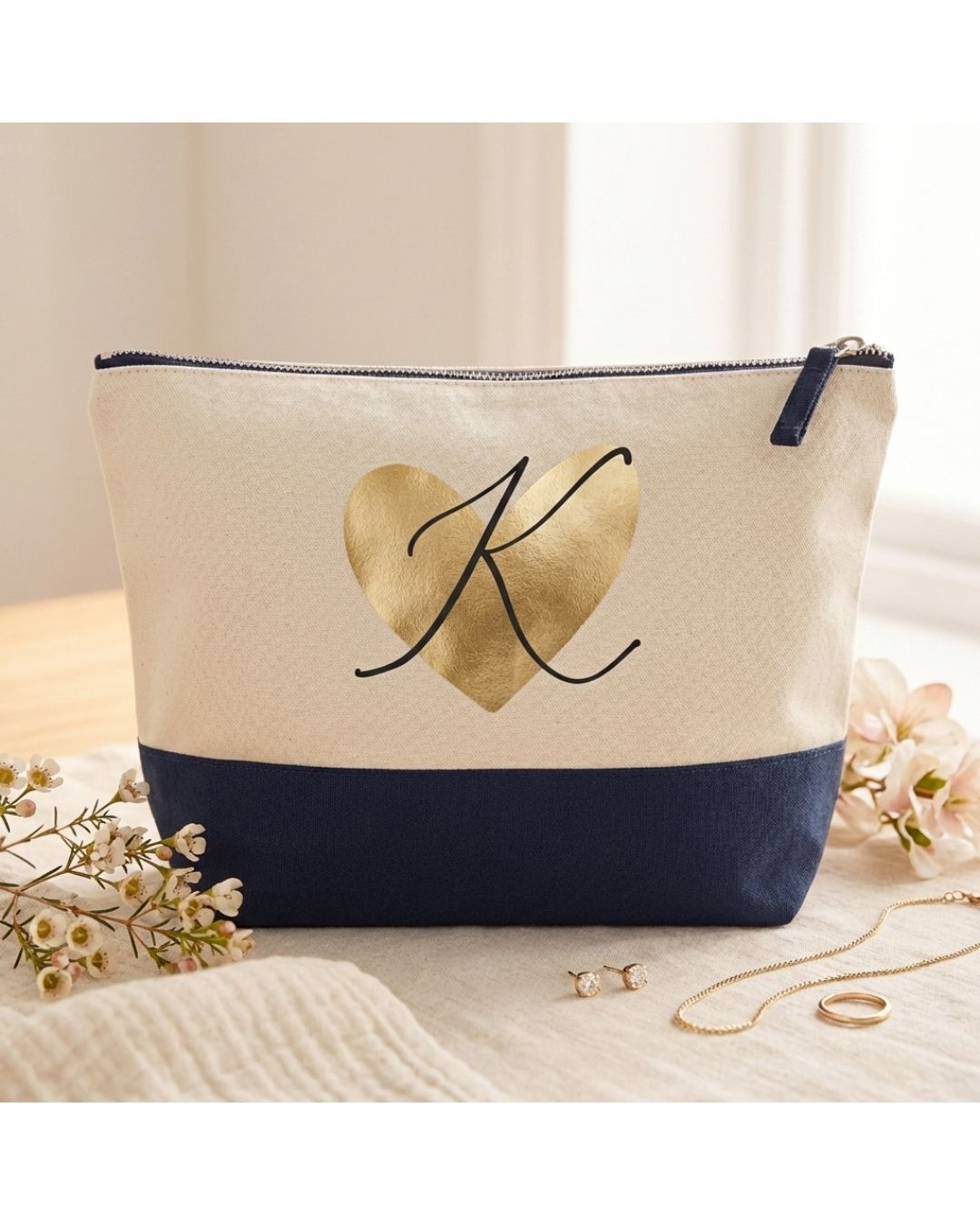 Personalized Makeup Bag with Initials